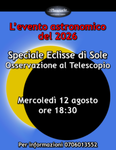 Planetario de l'Unione Sarda - Evento Eclissi Agosto 2026