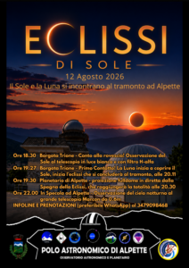 Polo Astronomico di Alpette - Evento Eclissi Agosto 2026